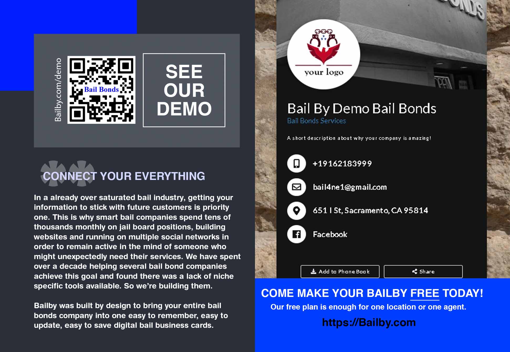 Bailby Bail Bonds Company Post Card